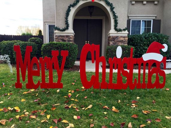 Outdoor Christmas Signs
 Merry Christmas Outdoor Holiday Yard Art Sign