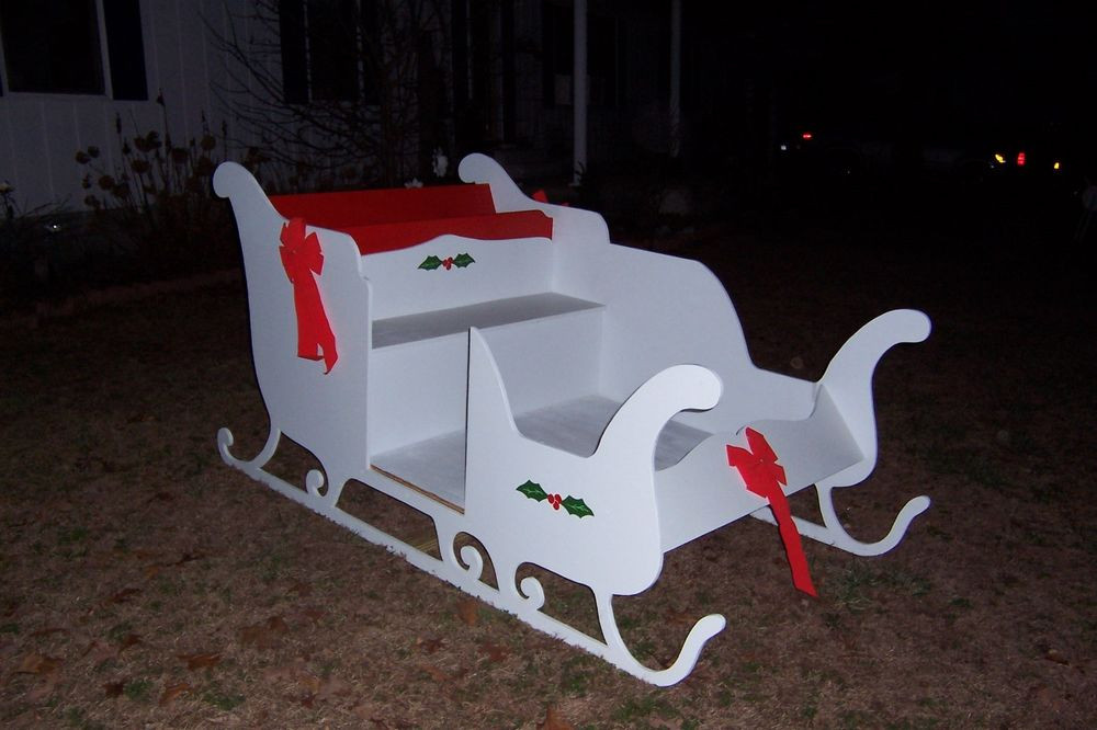 Outdoor Christmas Sleigh
 Christmas Sleigh Woodworking Plans Pattern Lawn Yard Art