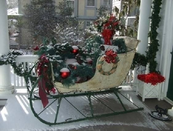 Outdoor Christmas Sleigh
 206 best images about Christmas sleigh on Pinterest