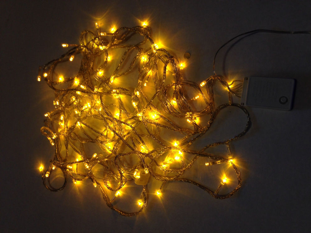 Outdoor Christmas String Lights
 LED Christmas Lights GOLD Exterior 100ft roll 300 LED 110V