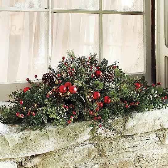 Outdoor Christmas Swags
 Christmas Merry Berry Outdoor Pre Lit Cordless Wreath