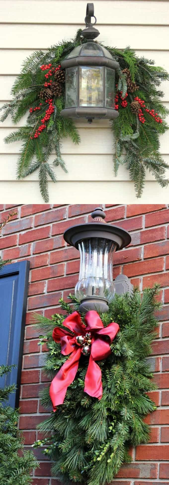 Outdoor Christmas Swags
 Best 25 Christmas swags ideas on Pinterest