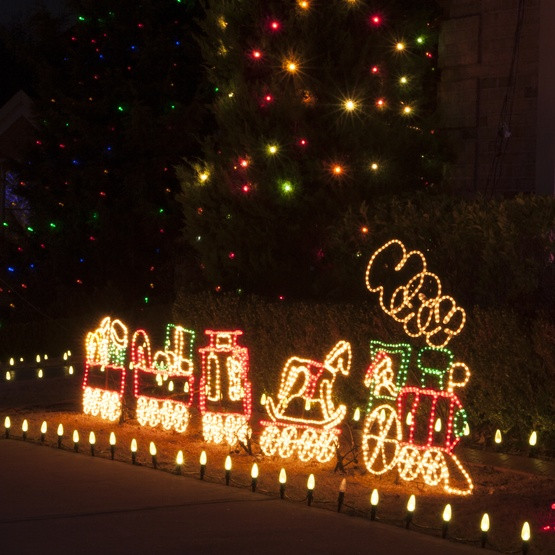 Outdoor Christmas Train
 Outdoor Decoration 17 Rope Light Train