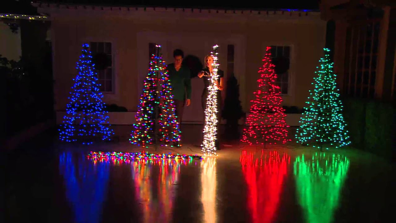Outdoor Christmas Trees Lights
 Pre Lit 6 Fold Flat Outdoor Christmas Tree by Lori