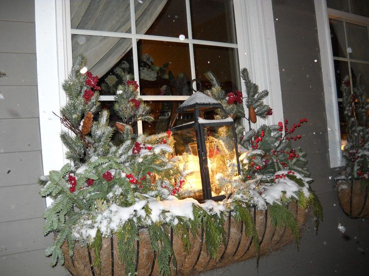 Outdoor Christmas Window Decorations
 Image result for outdoor window box decor ideas