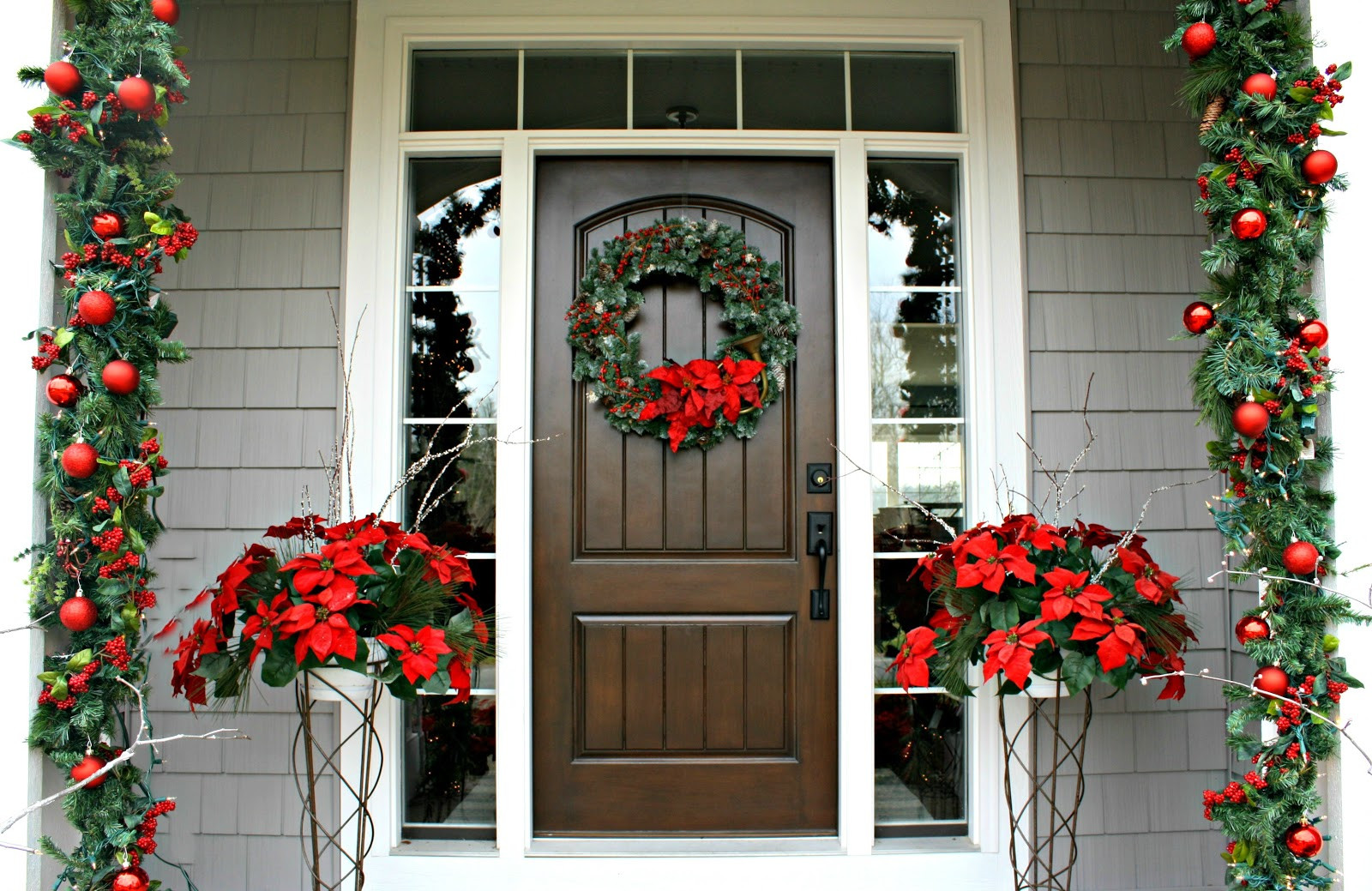 Outdoor Christmas Window Decorations
 Christmas Front Door The Lilypad Cottage
