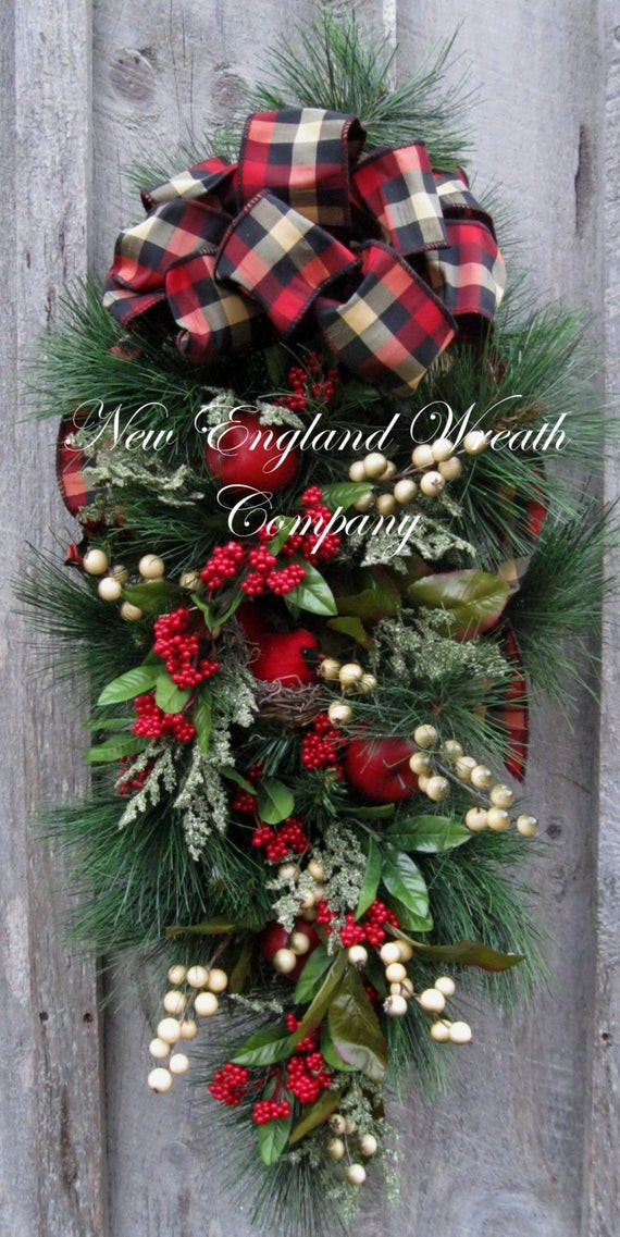 Outdoor Christmas Window Swags
 Christmas Wreath Holiday Wreath Christmas Swag Cardinal