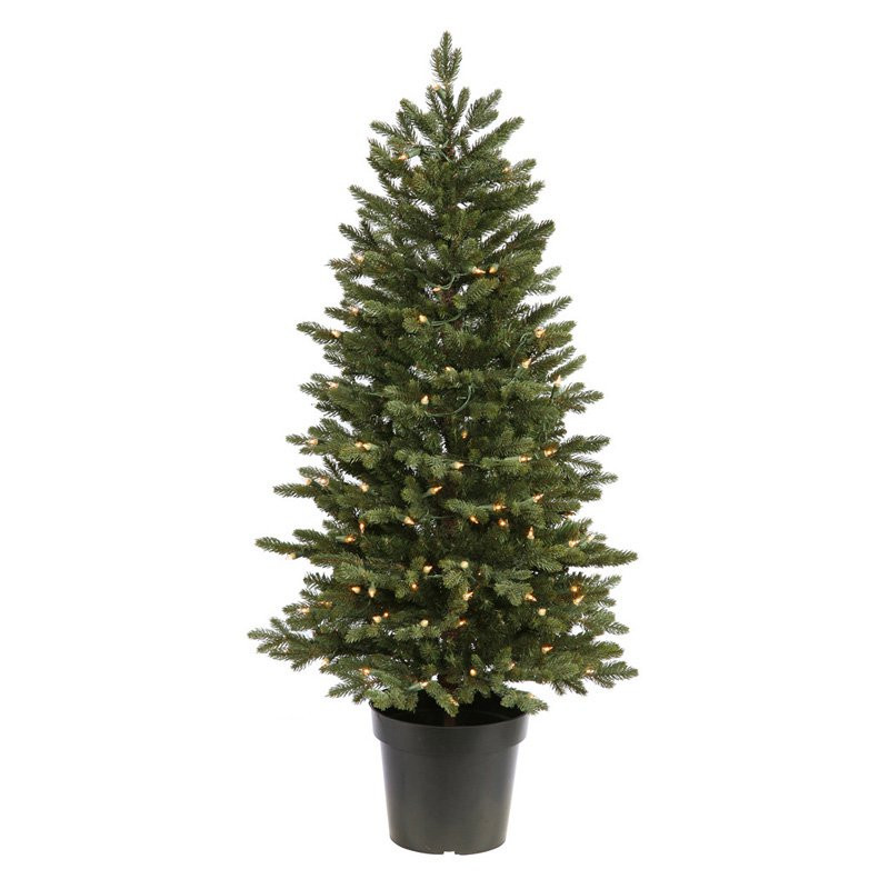 Outdoor Entryway Christmas Trees
 Potted Ottawa Pre lit Clear Christmas Tree Christmas