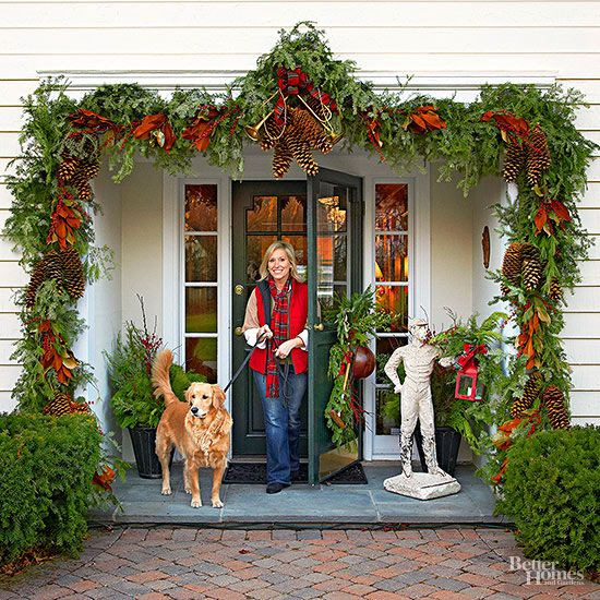 Outdoor Entryway Christmas Trees
 4011 best Christmas Floral Designs images on Pinterest