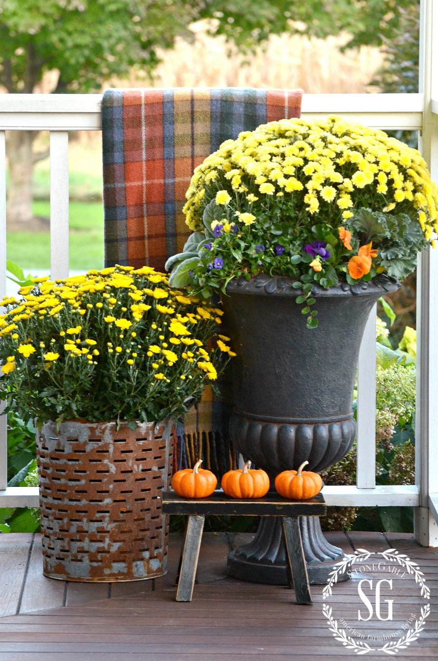 Outdoor Fall Decor
 OUTDOOR FALL DECORATING IN SMALL SPACES StoneGable