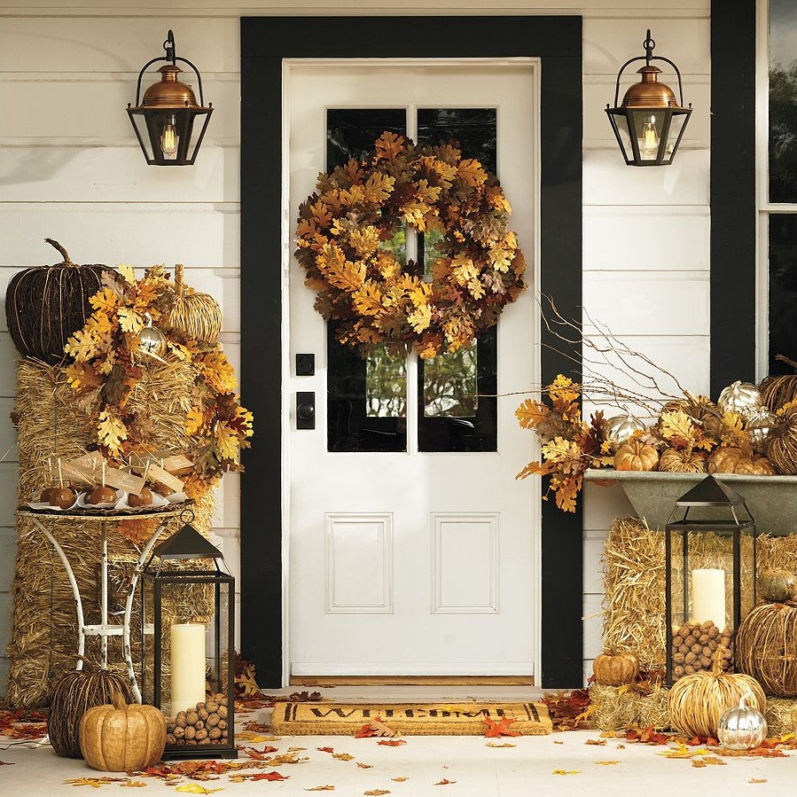 Outdoor Fall Decor
 A Bit of Bees Knees Fall Decor From Pottery Barn