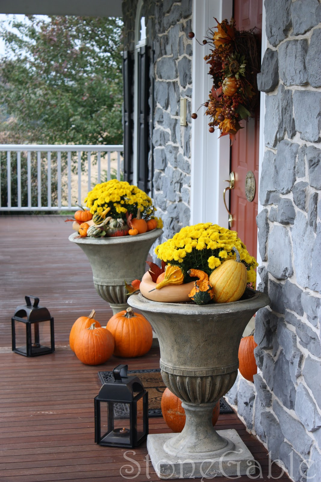 Outdoor Fall Decorations
 Outdoor Fall Decor StoneGable