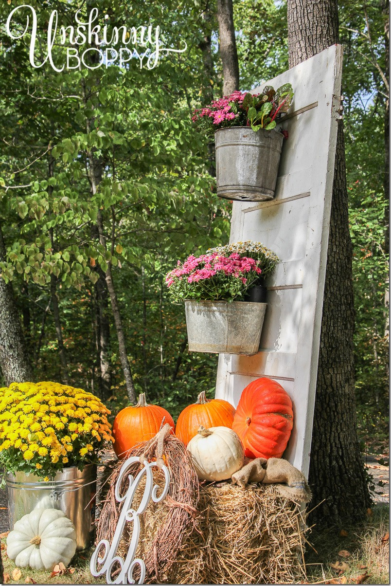 Outdoor Fall Decorations
 Fall Porch Decor with Plants and Pumpkins Unskinny Boppy