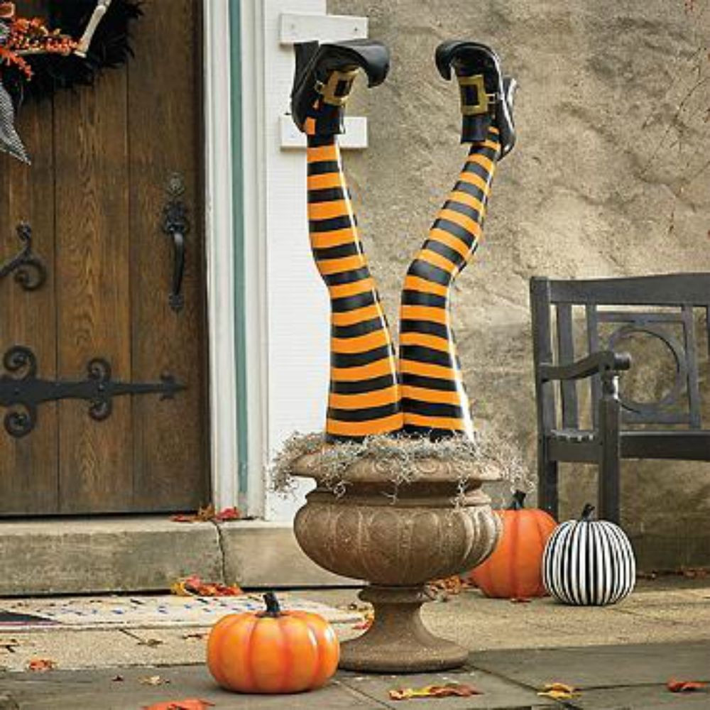 Outdoor Halloween Decorations On Sale
 SET OF 2 STAKED WITCH LEGS OUTDOOR Halloween Prop