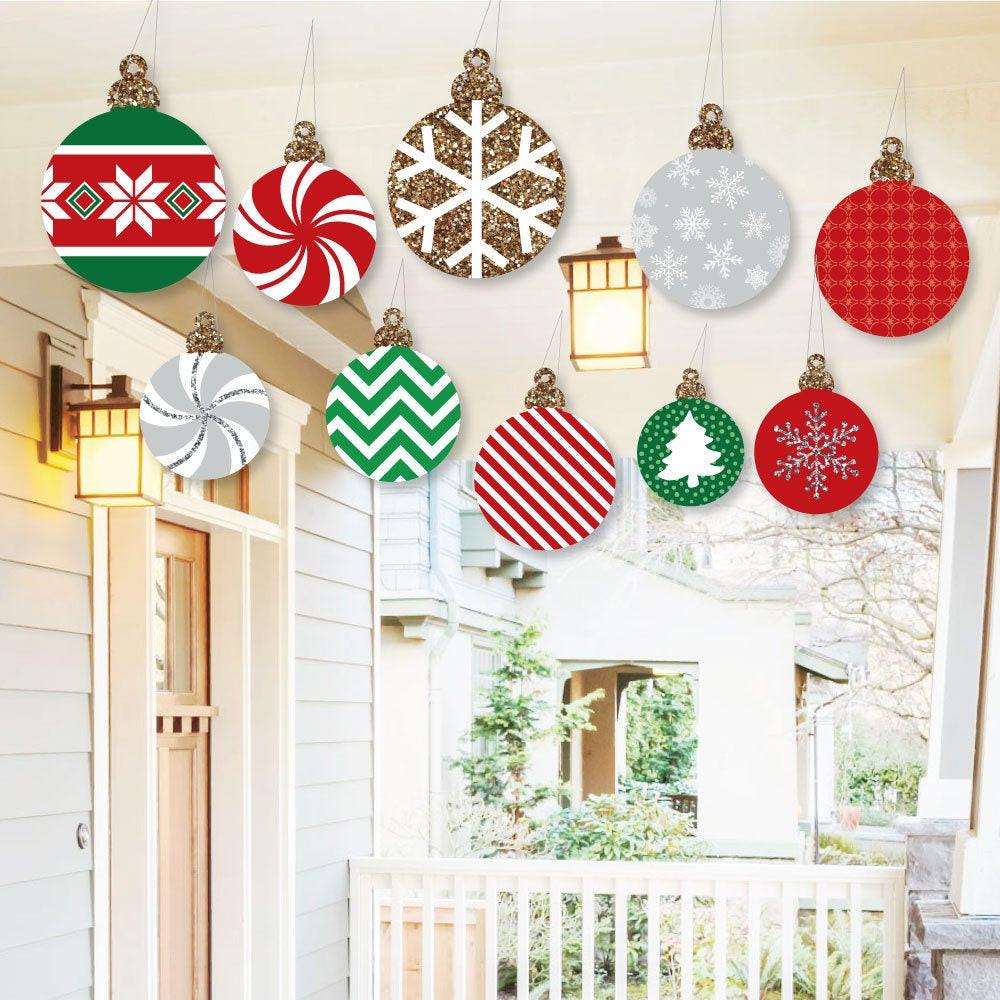 Outdoor Hanging Christmas Decorations
 Hanging Ornaments Outdoor Christmas Porch & Tree Yard