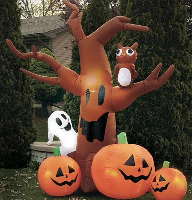 Outdoor Inflatable Halloween Decorations
 Halloween Yard Pumpkin Inflatable Decor Tree Decoration