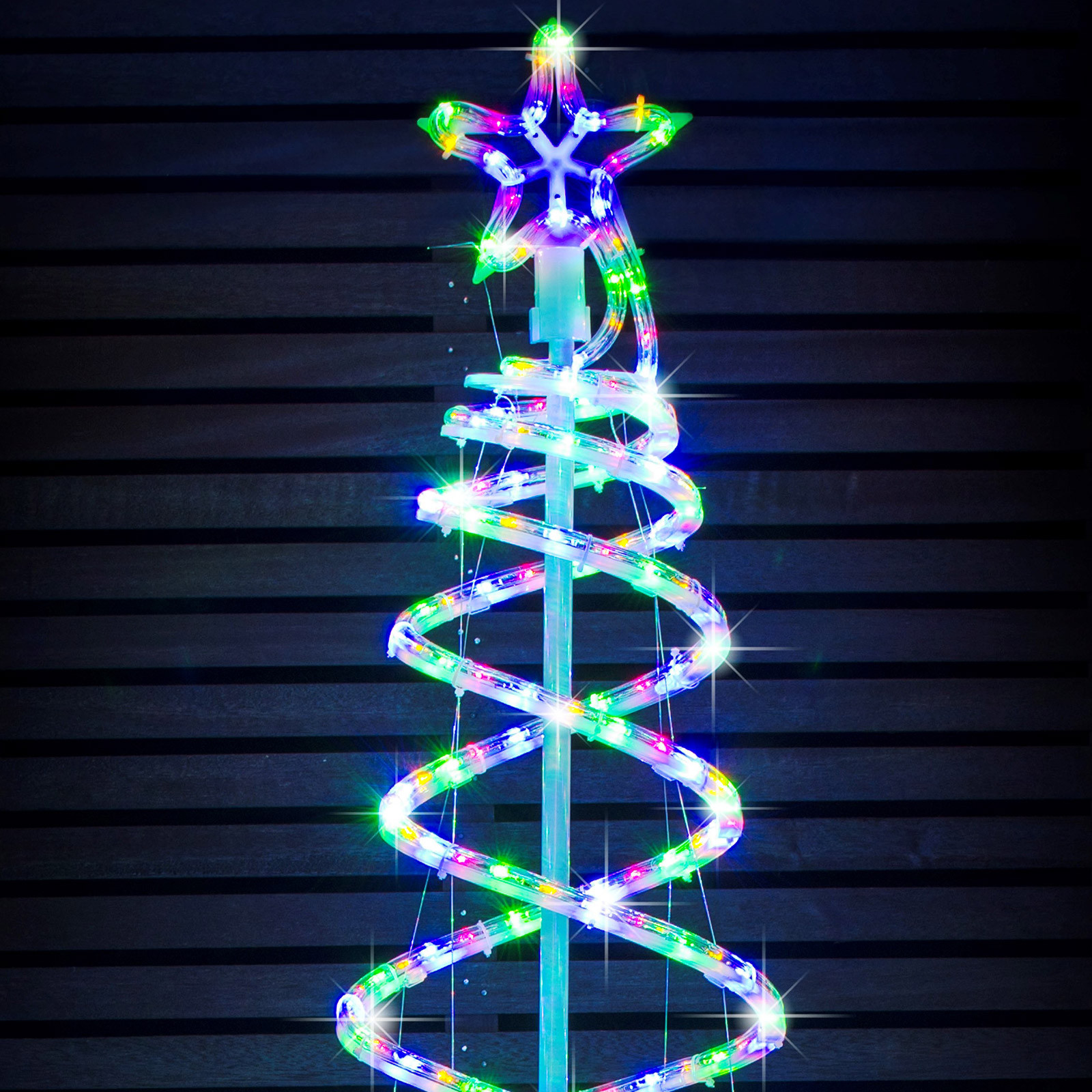 Outdoor Led Christmas Lights
 LED Christmas Lights Spiral Rope Light Tree 1 8m Twinkle