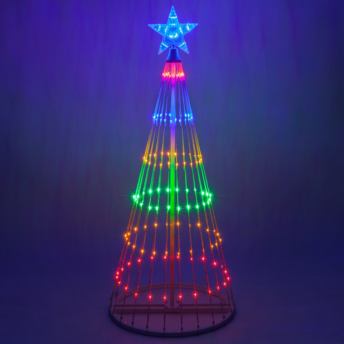 Outdoor Light Up Christmas Tree
 Multicolor LED Animated Outdoor Lightshow Tree