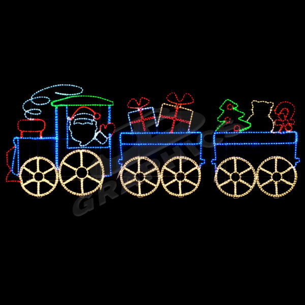 Outdoor Lighted Christmas Train
 Lighted Christmas Motifs