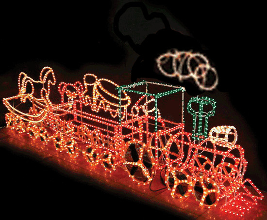 Outdoor Lighted Christmas Train
 Animated Train Christmas Lights s and