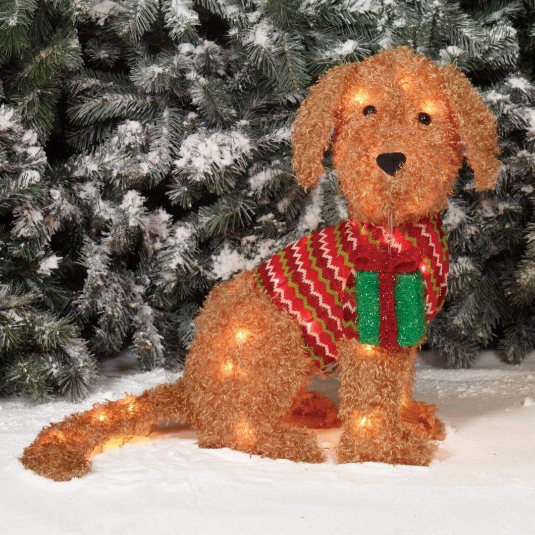 Outdoor Lighted Dog Christmas Decorations
 light up dog christmas decoration