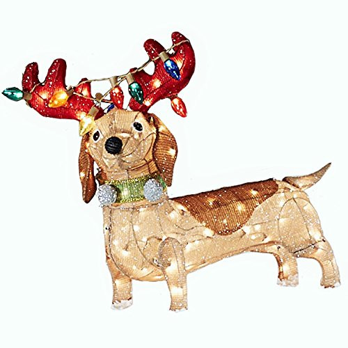 Outdoor Lighted Dog Christmas Decorations
 Christmas Puppy Dogs Lighted Yard Displays