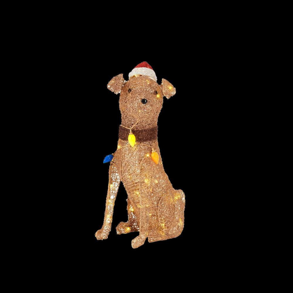 Outdoor Lighted Dog Christmas Decorations
 Home Accents Holiday 29 25 in LED Lighted PVC Gold