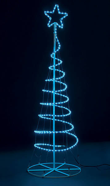 Outdoor Spiral Christmas Trees
 5ft Spiral Ropelight Christmas Tree Blue