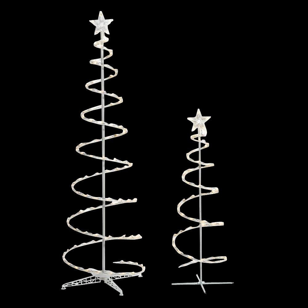 Outdoor Spiral Christmas Trees
 Home Accents Holiday LED Lighted Spiral Tree 2 Pack TY