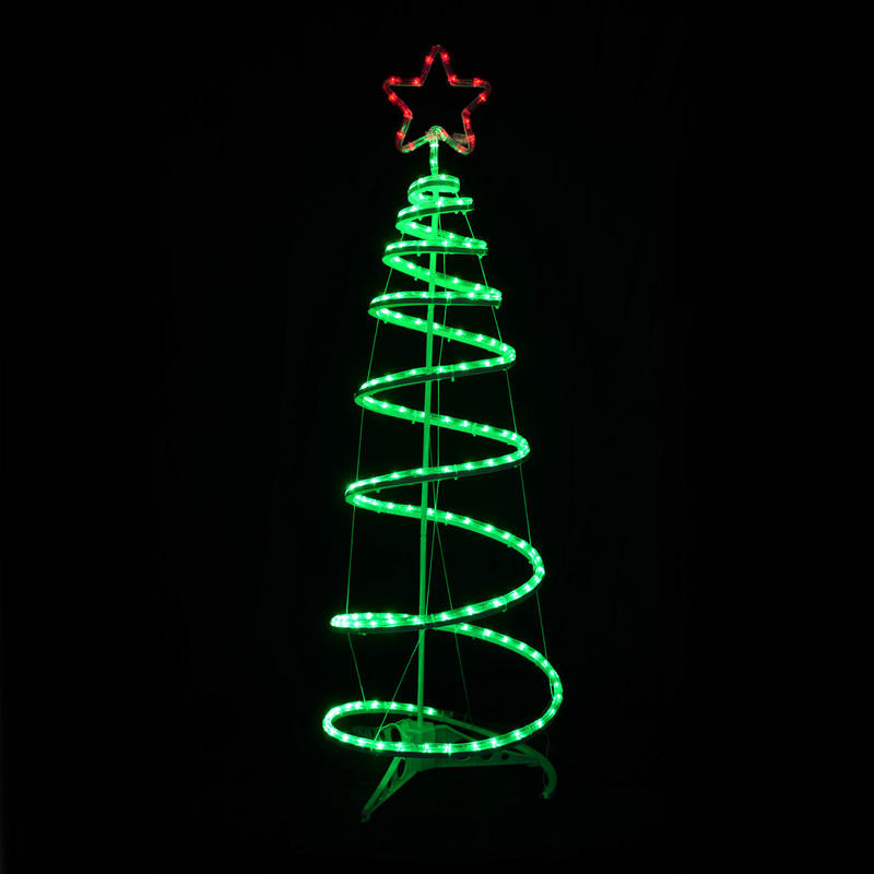 Outdoor Spiral Christmas Trees
 Green Spiral Tree LED Rope Light Xmas Decoration Indoor