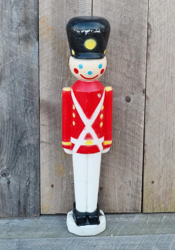 Outdoor Toy Soldier Christmas Decorations
 Christmas Toy Sol r Plastic Blow Mold Decoration Light Up
