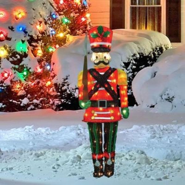 Outdoor Toy Soldier Christmas Decorations
 CHRISTMAS LIGHTED SPARKLING 5 FT HOLIDAY TOY SOLDIER