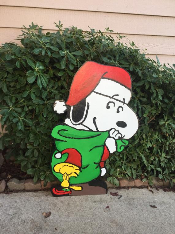 Peanut Outdoor Christmas Decorations
 Snoopy christmas Christmas Yard decor Wooden snoopy cutout