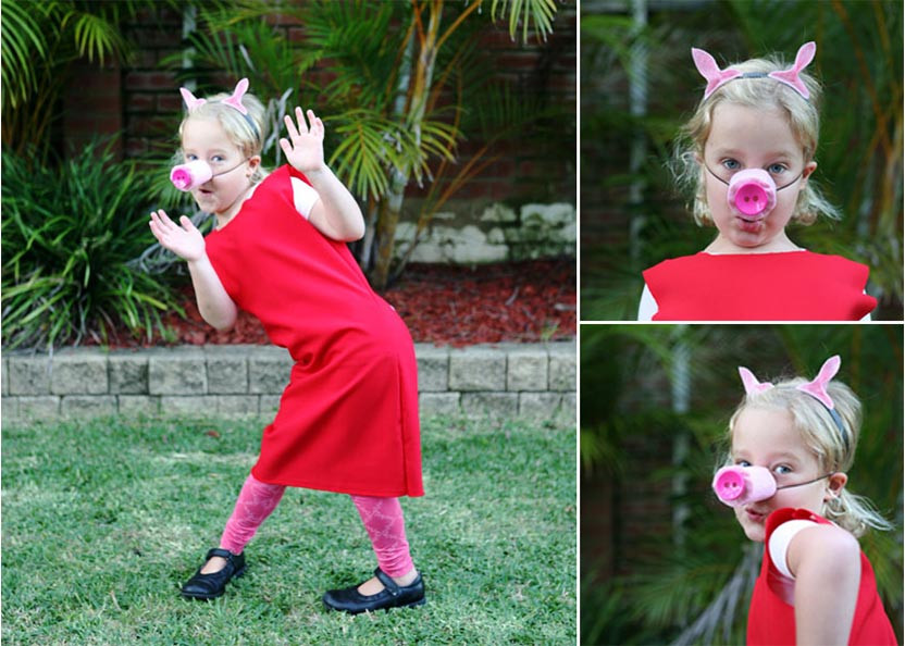 Peppa Pig Costume DIY
 Easy DIY Peppa Pig costume