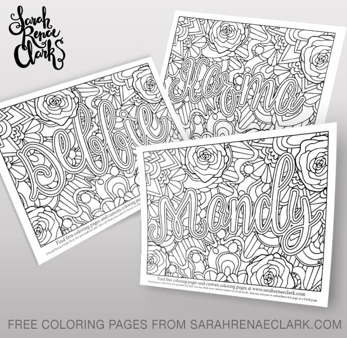 Personalized Coloring Books For Adults
 Free customized name coloring page