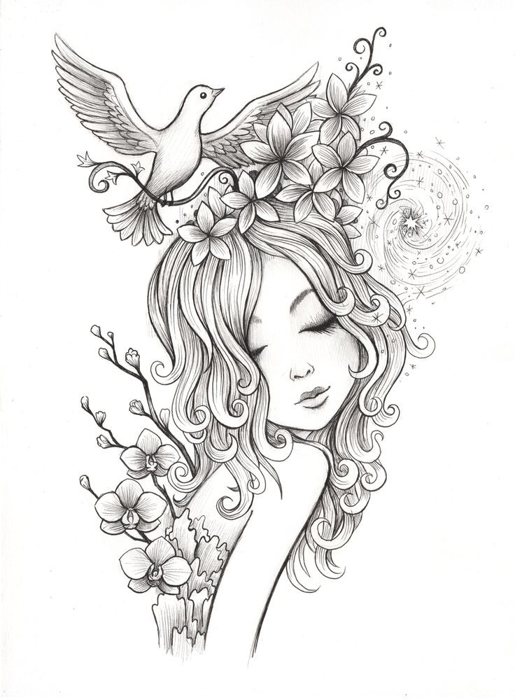 Personalized Flower Girl Coloring Book
 Spirals ink on paper 11 x 14 ©Jeremiah Ketner