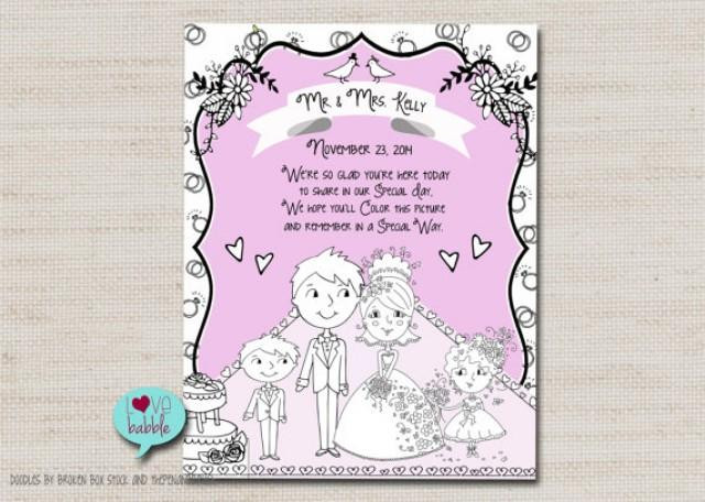 Personalized Flower Girl Coloring Book
 Personalized Wedding Coloring Page Will You Be My Flower