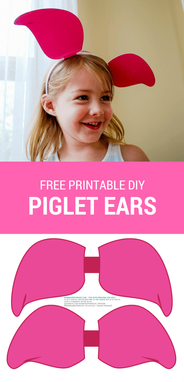 Piglet Costume DIY
 DIY Winnie The Pooh Ears Piglet Ears Tigger Ears