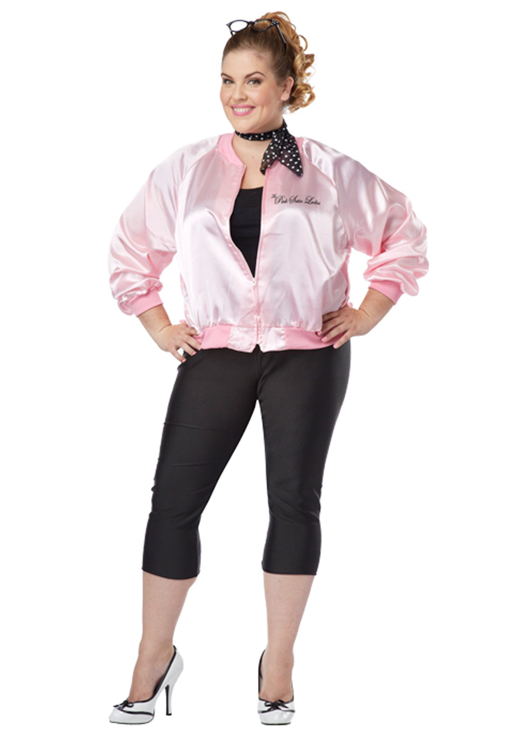 Pink Ladies Costume DIY
 Plus Size Satin Pink La s Jacket My Style