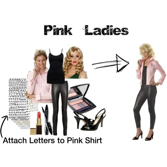 Pink Ladies Costume DIY
 Pink La s Costume Clothes Pinterest