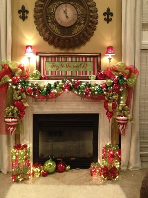 Pinterest Christmas Fireplace Decorations
 Fireplace mantel decorating Christmas Decor