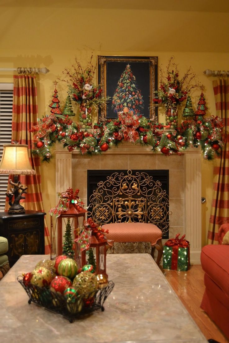 Pinterest Christmas Fireplace Decorations
 17 ideas about Christmas Mantel Decor on Pinterest