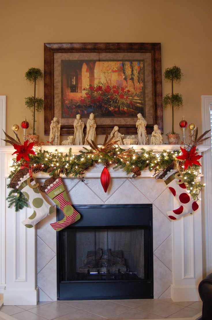 Pinterest Christmas Fireplace Decorations
 19 best Holiday images on Pinterest
