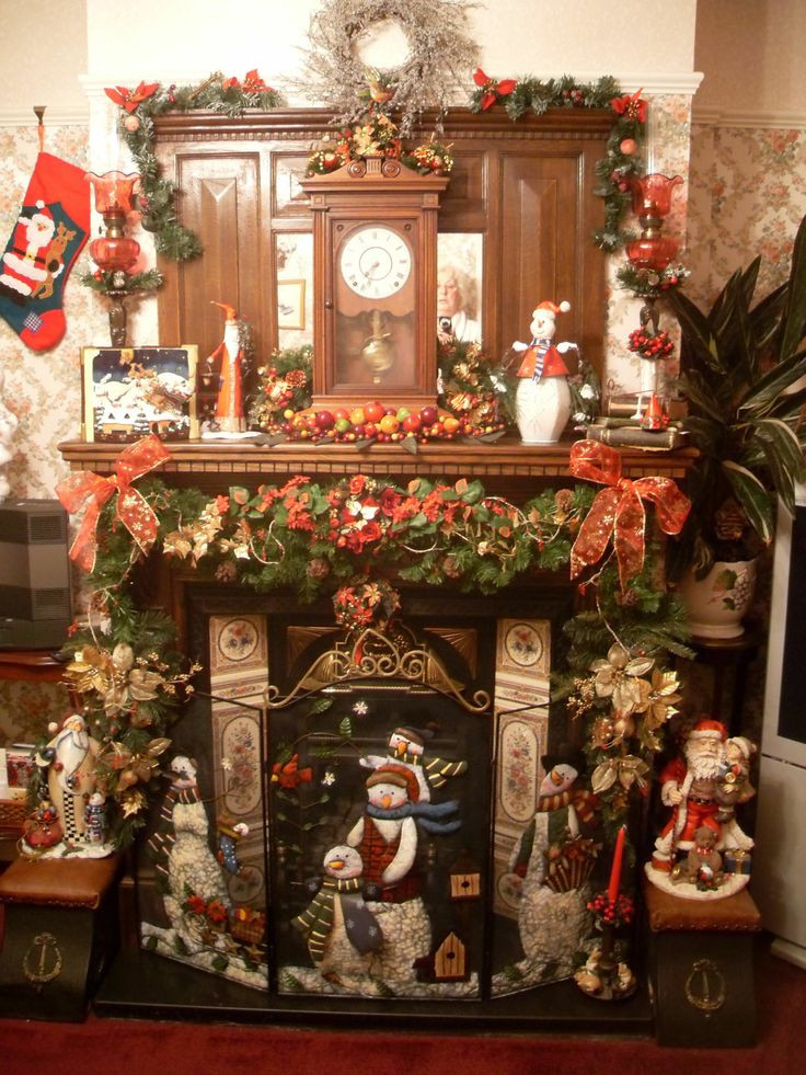 Pinterest Christmas Fireplace Decorations
 Christmas fireplace Christmas decorations