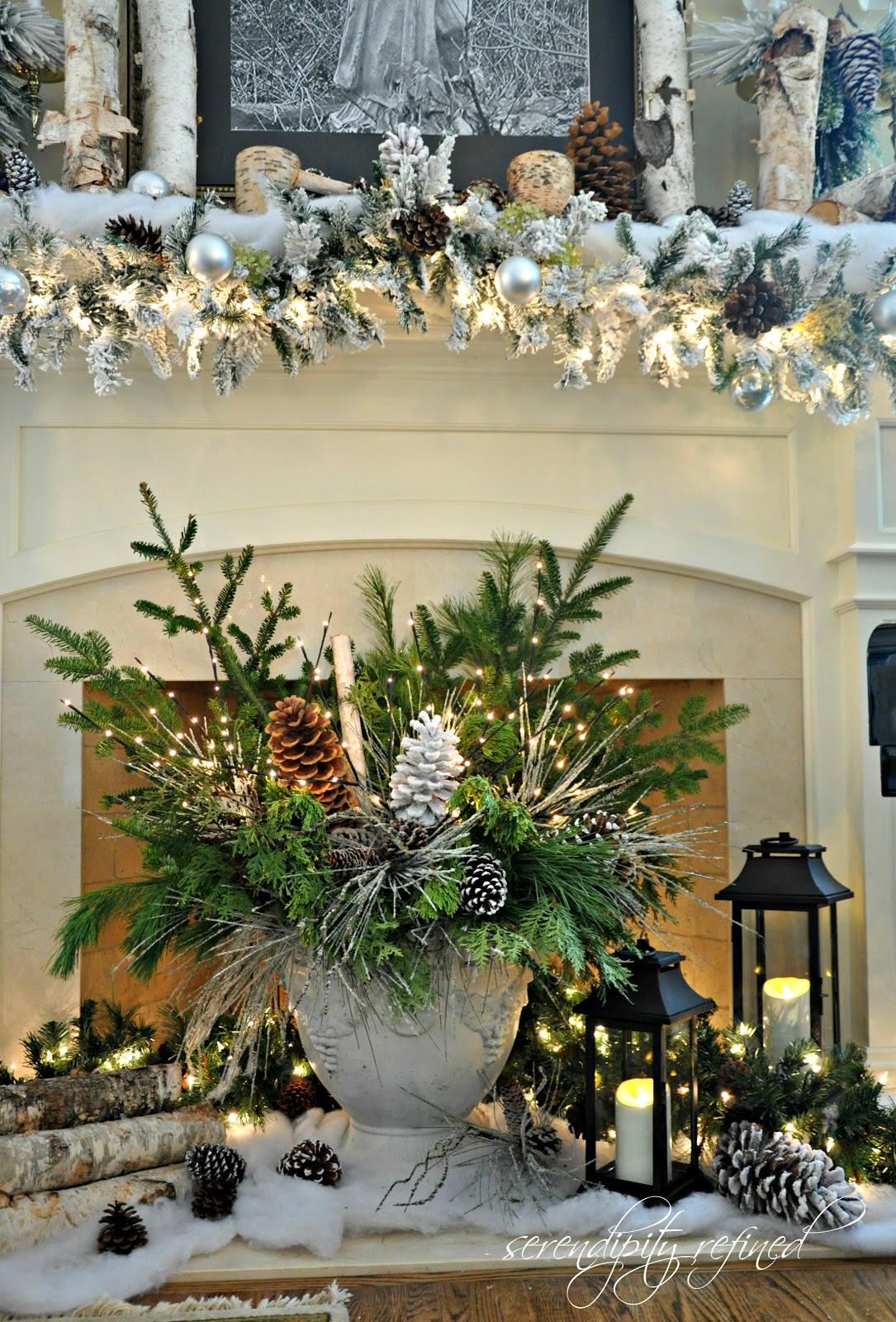 Pinterest Christmas Fireplace Decorations
 Serendipity Refined Blog Woodland Winter Mantel d NFL
