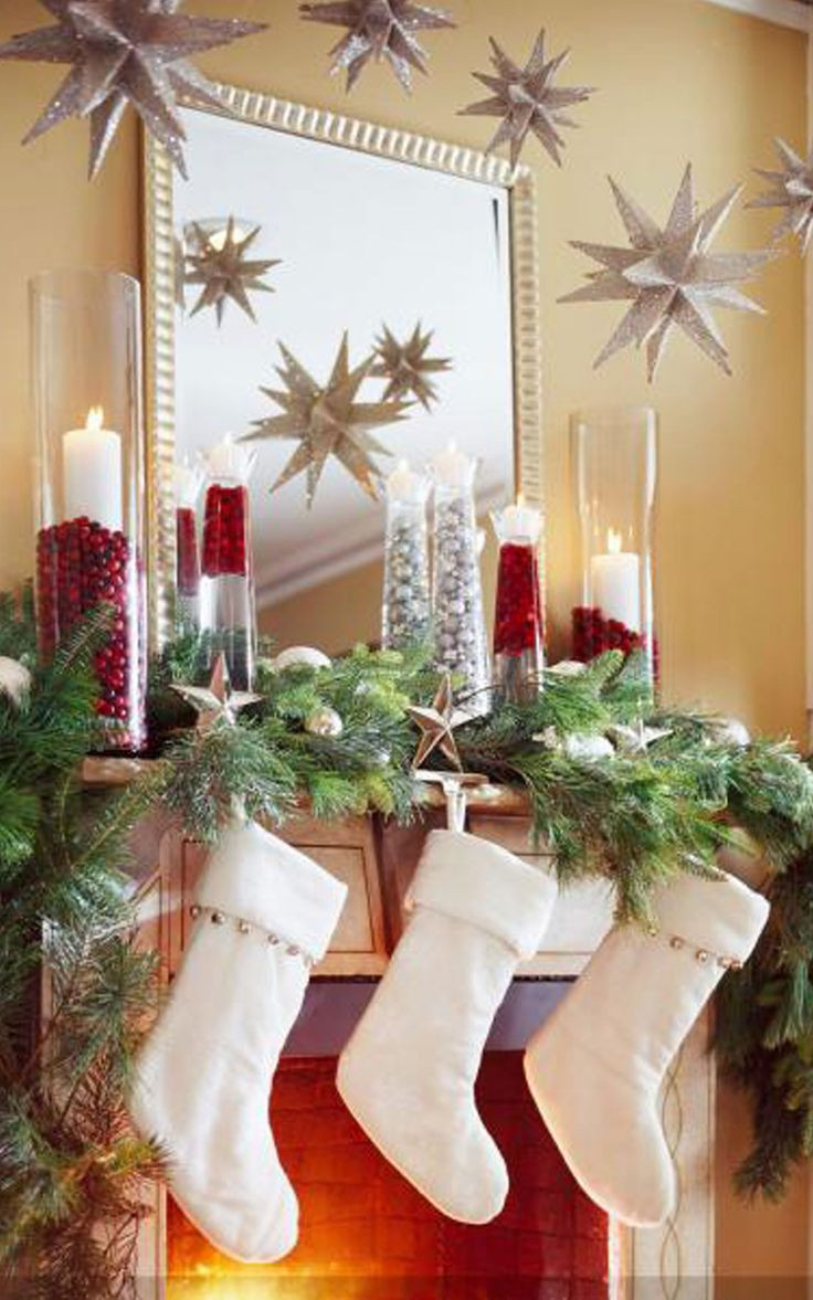 Pinterest Christmas Fireplace Decorations
 17 Best images about Christmas Mantel Decorating Ideas on