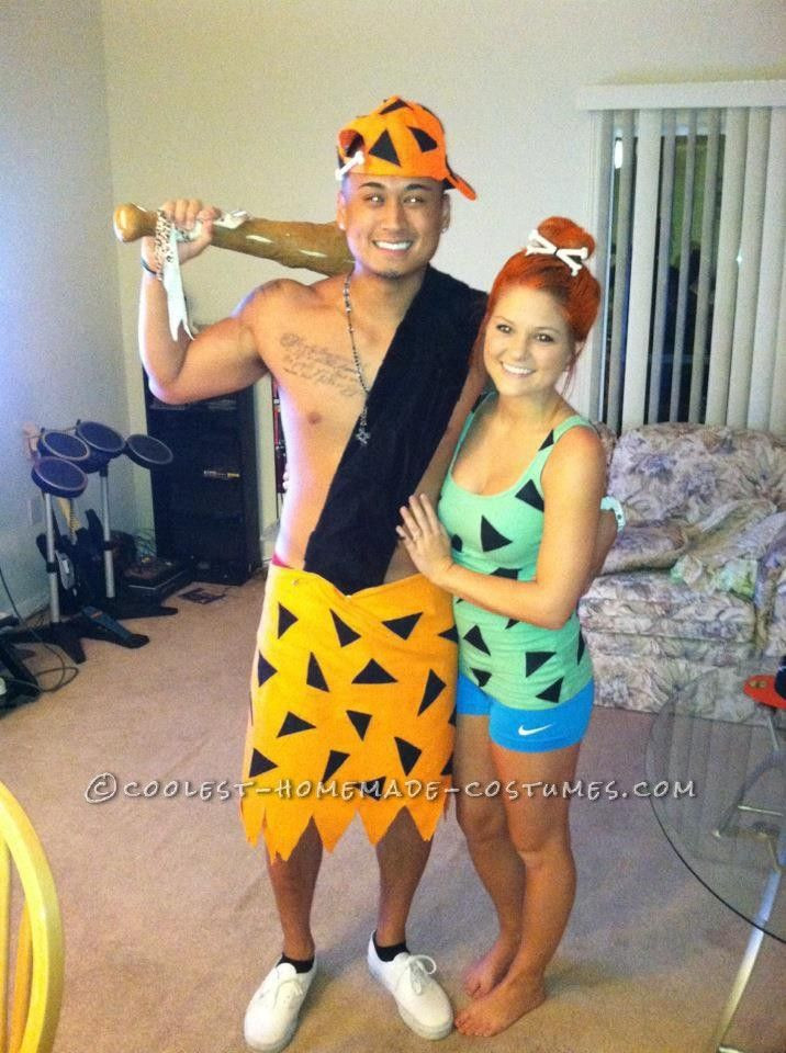 Pinterest DIY Halloween Costumes
 Coolest Homemade Bamm Bamm and Pebbles Couple Costume