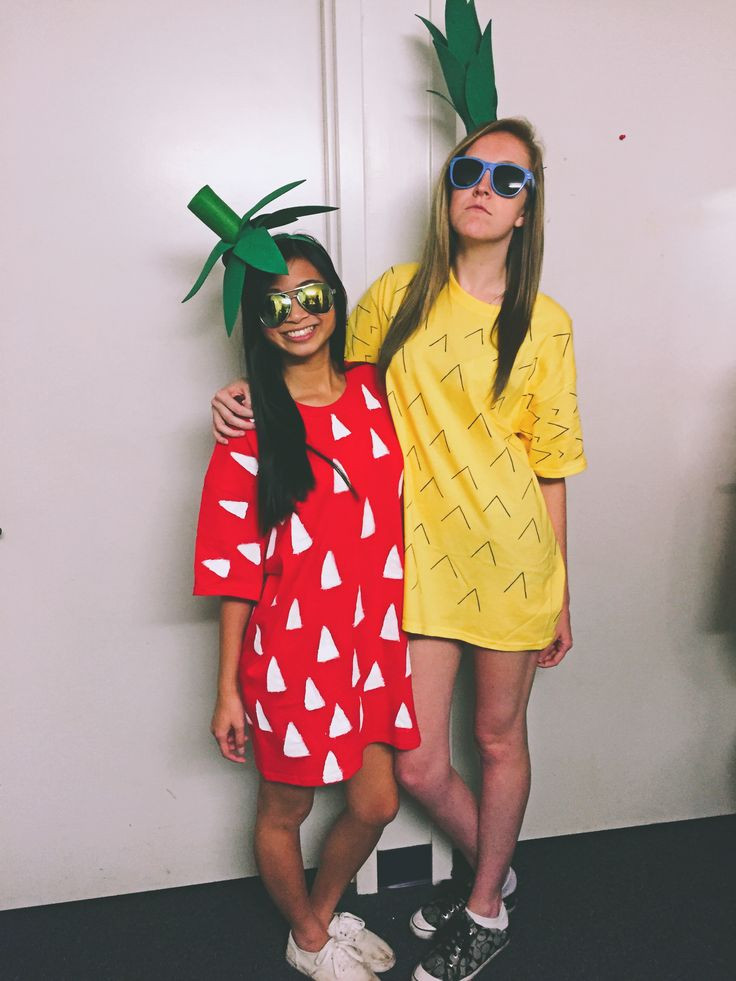 Pinterest DIY Halloween Costumes
 Strawberry costume and pineapple costume Halloween