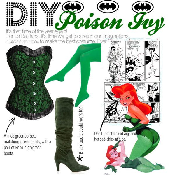 Poison Ivy Costume DIY
 DIY Poison Ivy created by kortneybreanna on Polyvore