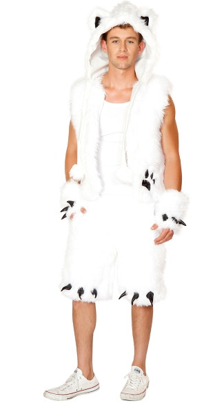 Polar Bear Costume DIY
 Men s Furry Polar Bear Costume Mens Polar Bear Costume
